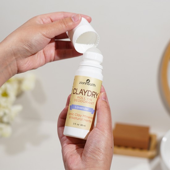 CLAYDRY™ ROLL-ON Lavender Aluminum-Free Natural Deodorant